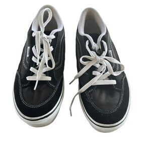 Vans Youth sz 7 Bearcat Canvas Suede‎ Classic Skate shoes Black White